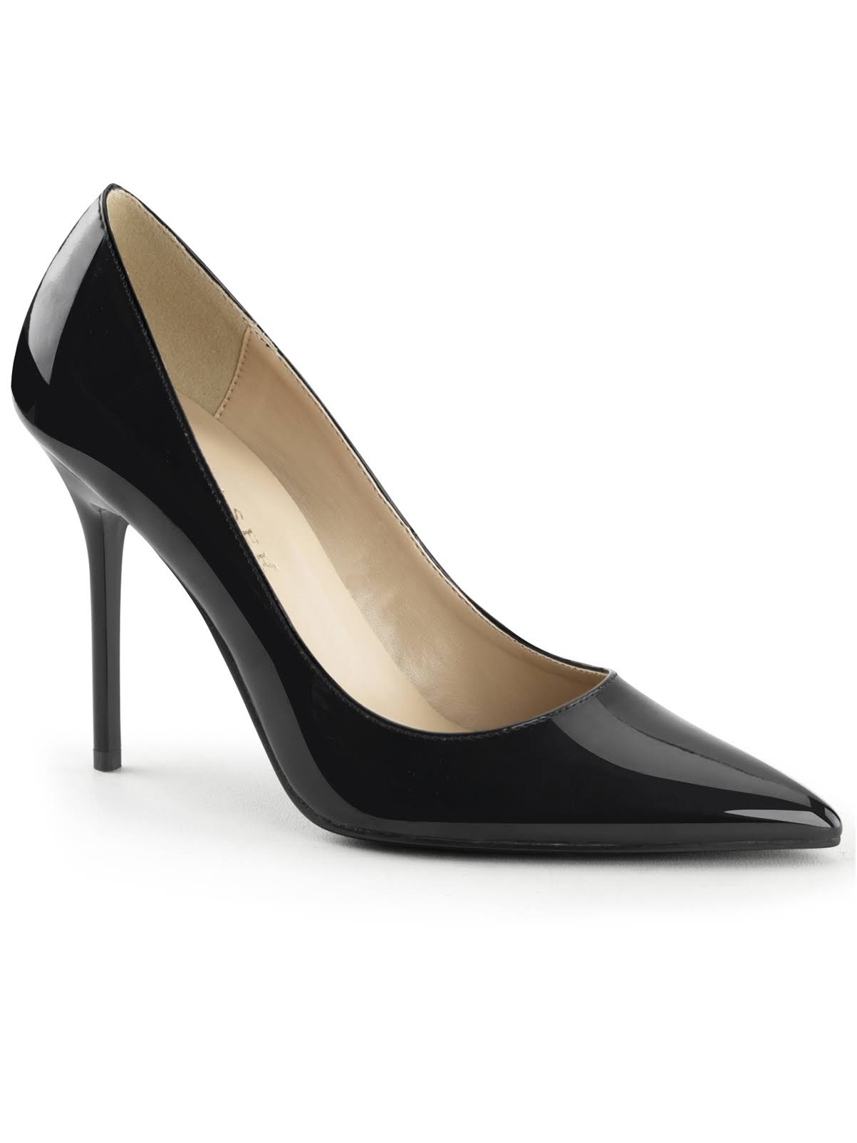 Pleaser CLASSIQUE-20, 4x22 Pointed-Toe Pump - White Patent 14