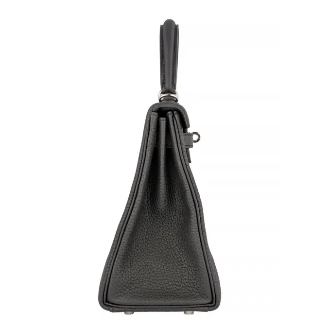 Hermes Kelly 28 Bag In Togo Black Leather For Women 28cm/11in