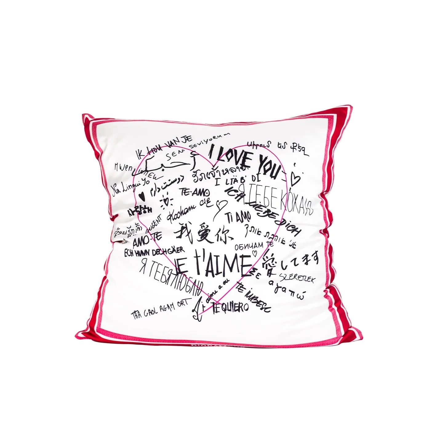 BD013 - Love Letter: Silky Snowflake Satin Pillow, Modern Living Room