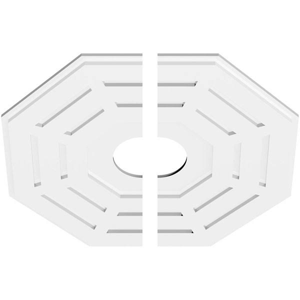 Westin Architectural Grade PVC Contemporary Ceiling Medallion (28x22OD x 6x22ID x 11x22C - Two Piece)
