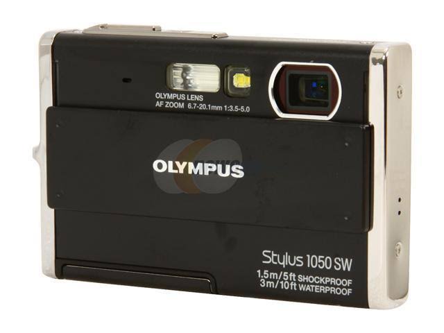Olympus Stylus 1050SW 10.1MP Digital Camera with 3X Optical Zoom Black