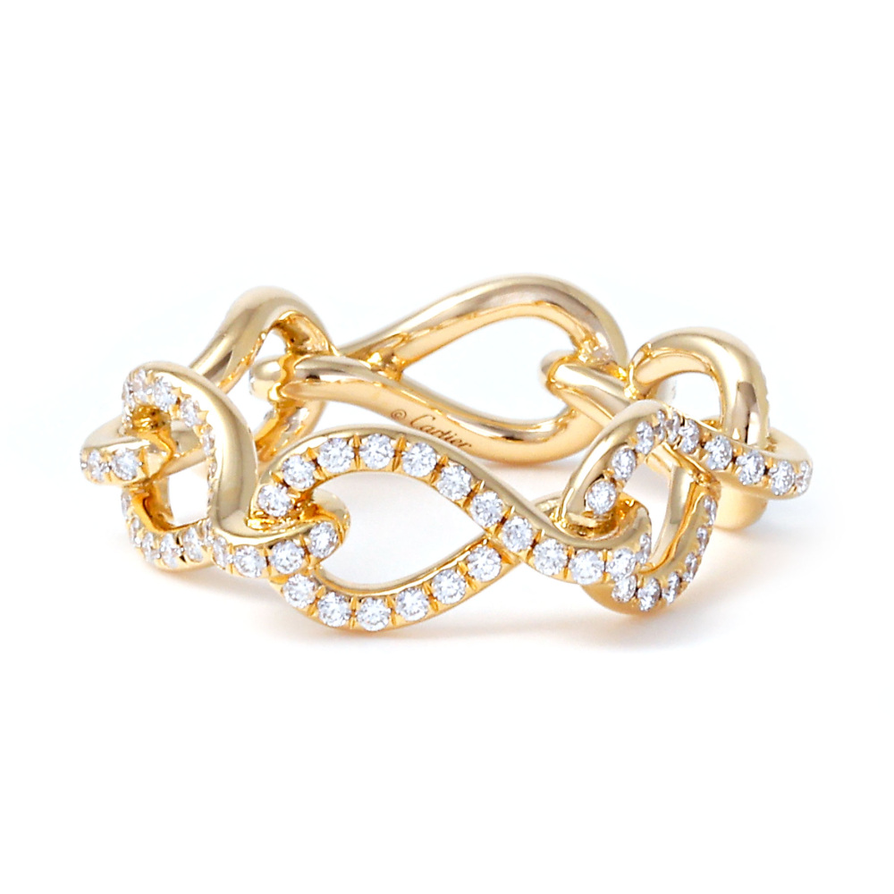 Cartier Anfini Do Mayon Ring 18K Yellow Gold Diamond