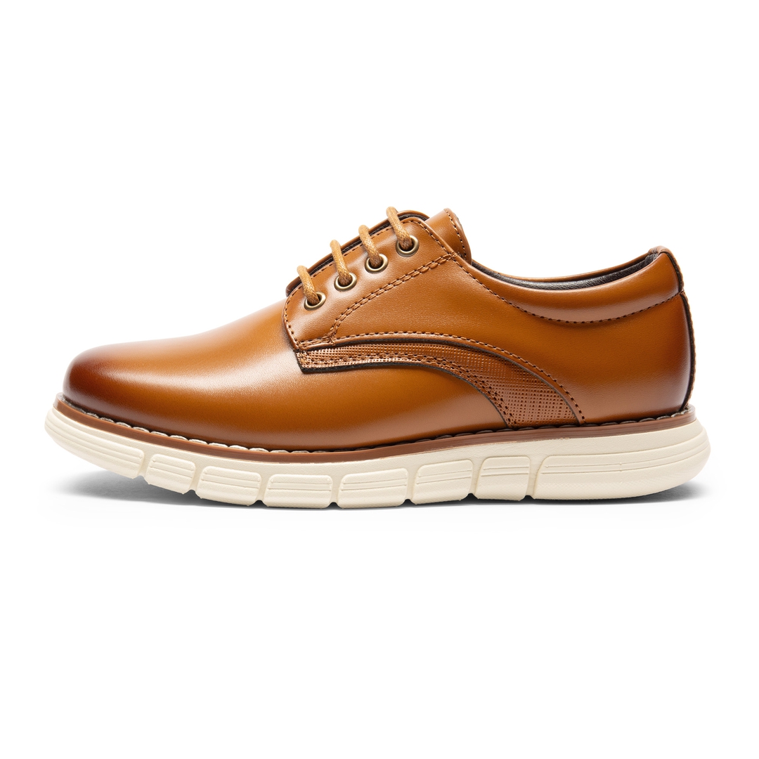 [CrossFlex CrestKids] Boys' Non-Slip Oxford Dress Sneakers