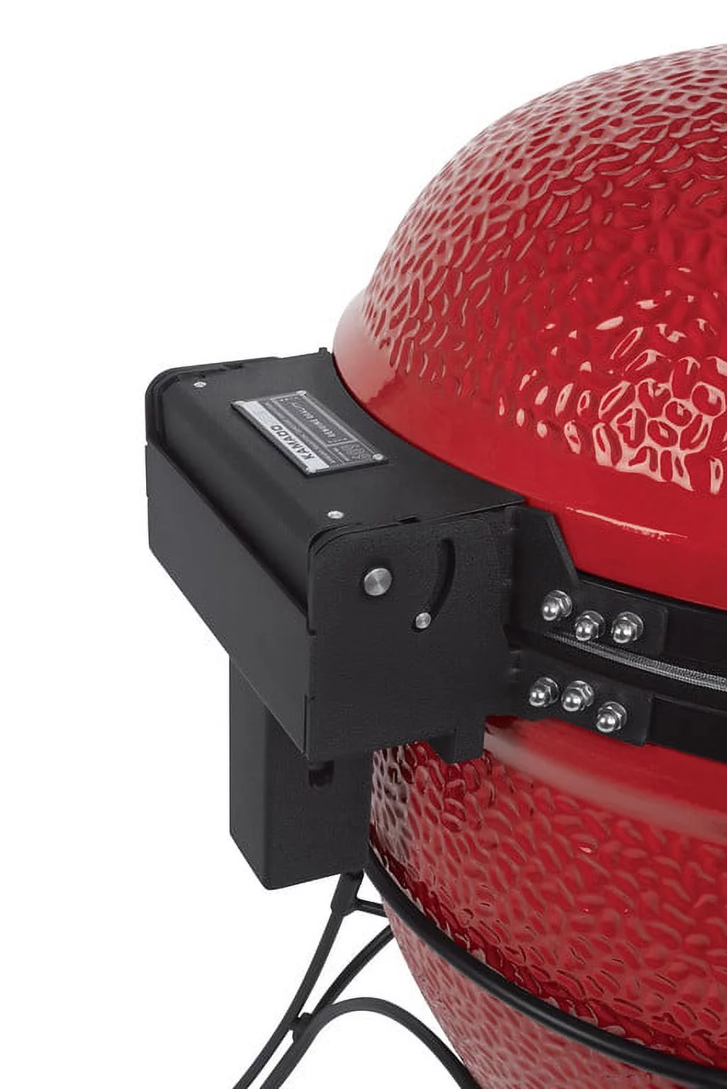Kamado Joe Big Joe II 24 in. Charcoal Grill in Red with Cart, Side Shelves, Grill Gripper, and Ash Tool