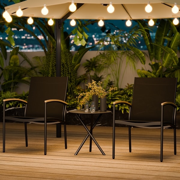 Futzca 3Piece Patio Bistro Sets,Two Chairs with Coffee Table