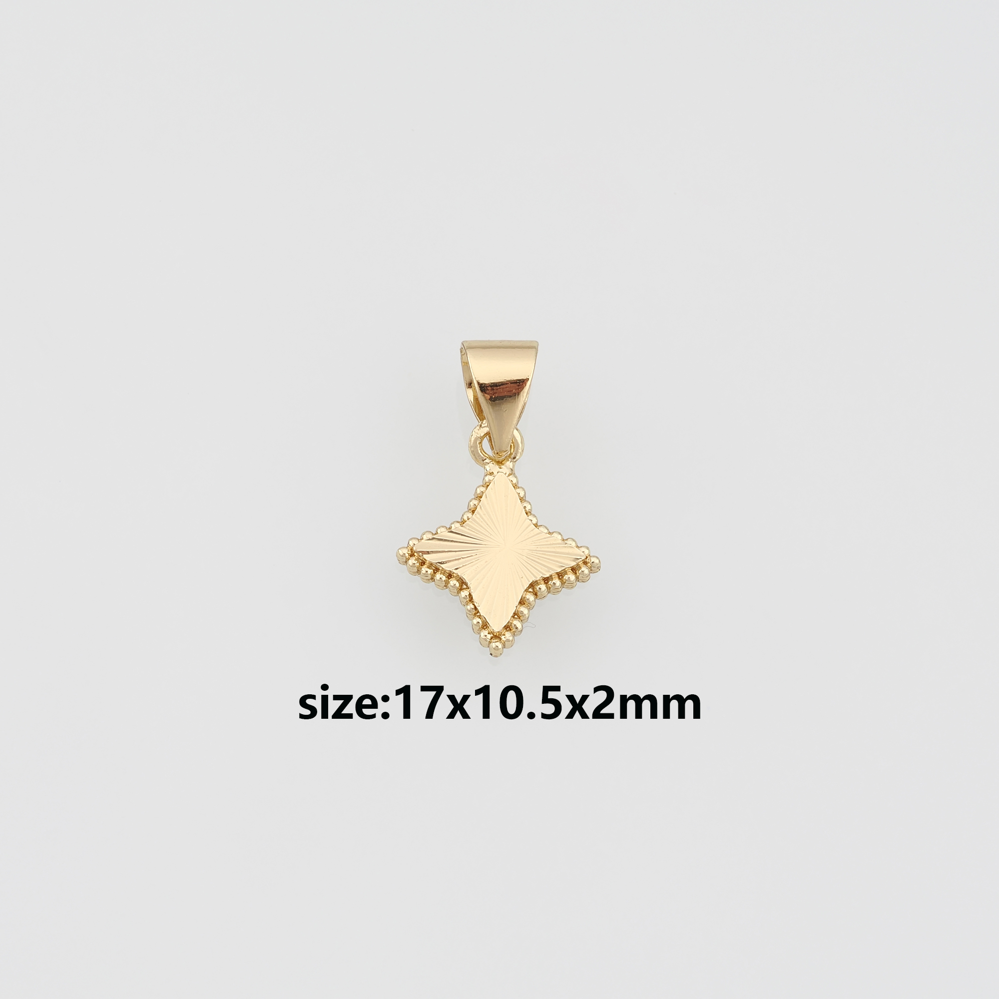18K Gold Filled North Star Pendant,Dainty Celestial Charm Earrings Necklace for DIY Jewelry Making Supply