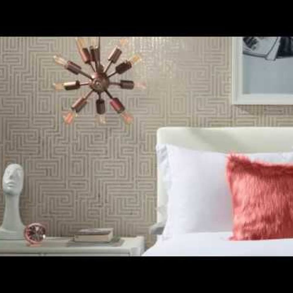 York Trellis A-Go-Go Cream Wallpaper