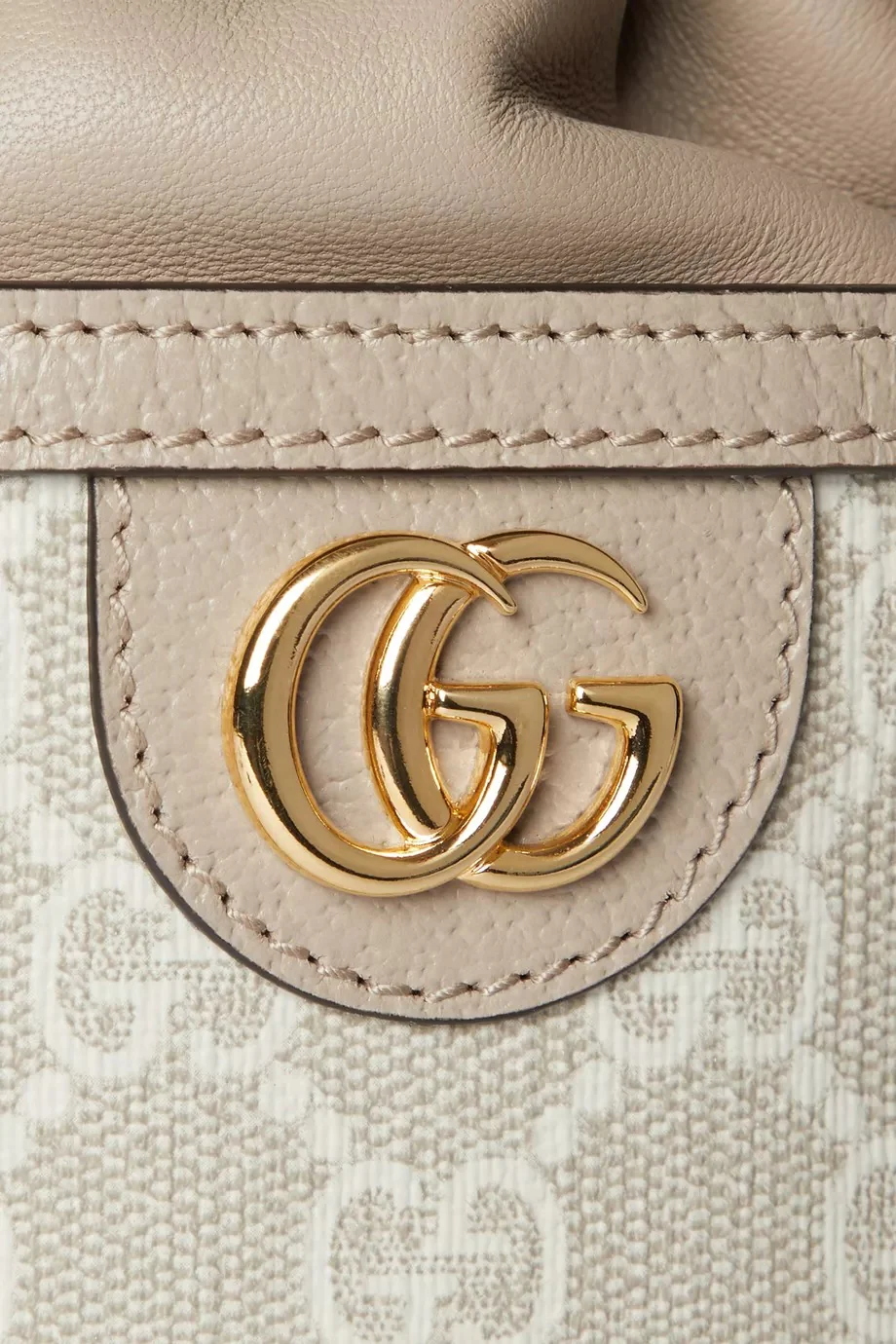 Gucci GG Canvas Mini Ophidia Bucket Bag – Beige
