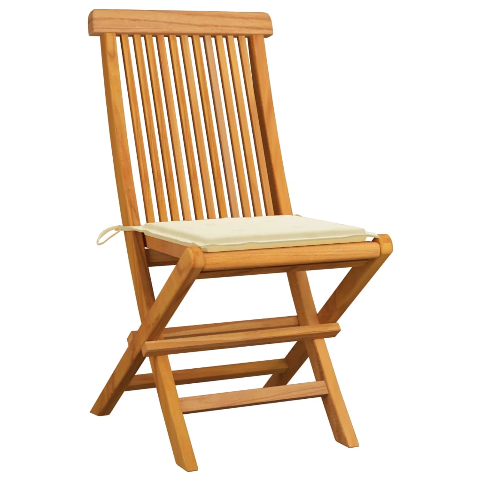 Carevas Patio Chairs with Cushions 4 pcs Solid Teak Wood