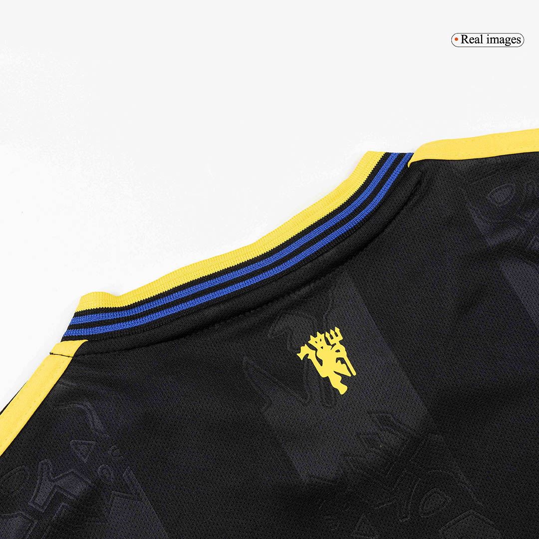 Manchester United Third Away Kids Soccer Jerseys Kit 2025/26