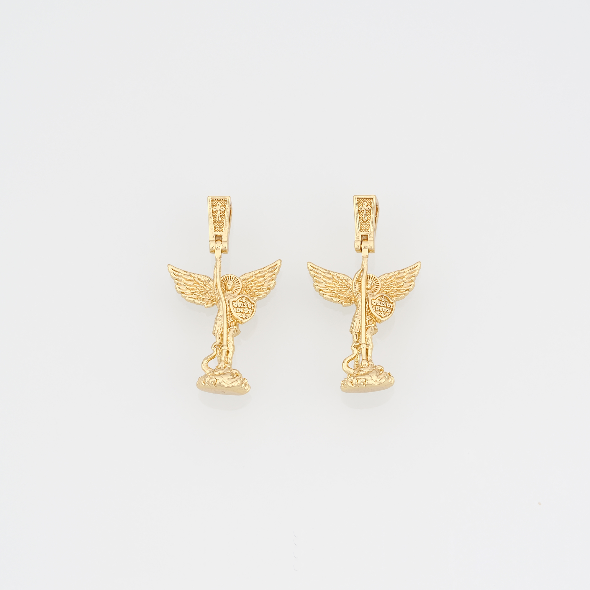 18K Gold Filled Archangel Pendant,Angel Charm Earrings Necklace for DIY Jewelry Making Supply