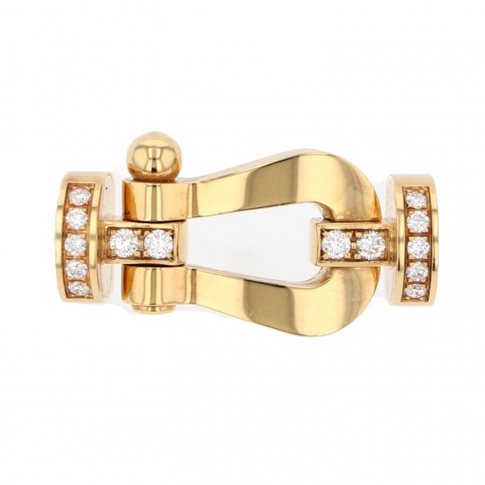 FRED Force 10 Lm Half Pave Accessory 18K Yellow Gold Diamond