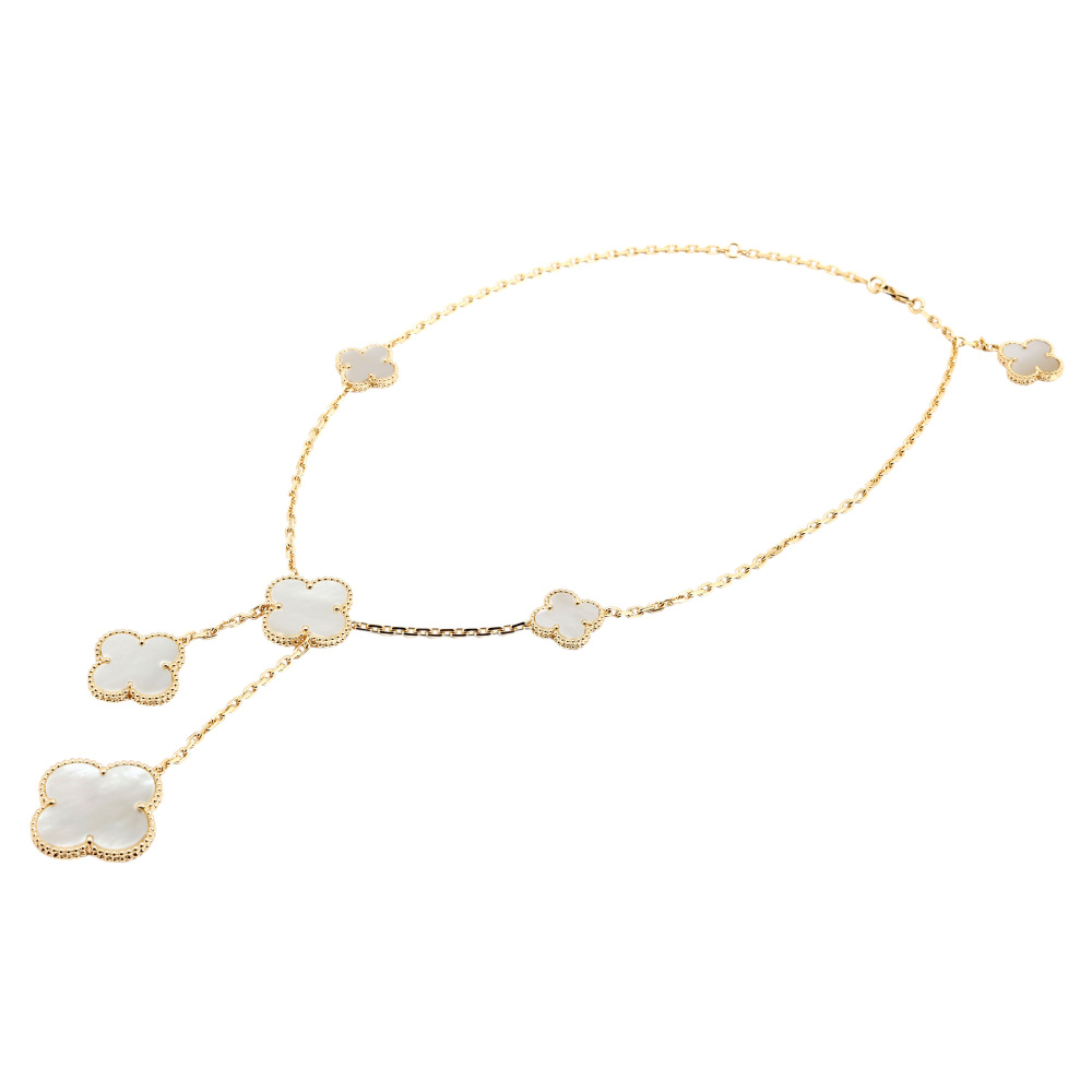 Van Cleef & Arpels Magic Alhambra Necklace 18K Yellow Gold Mother of Pearl VCARD79100