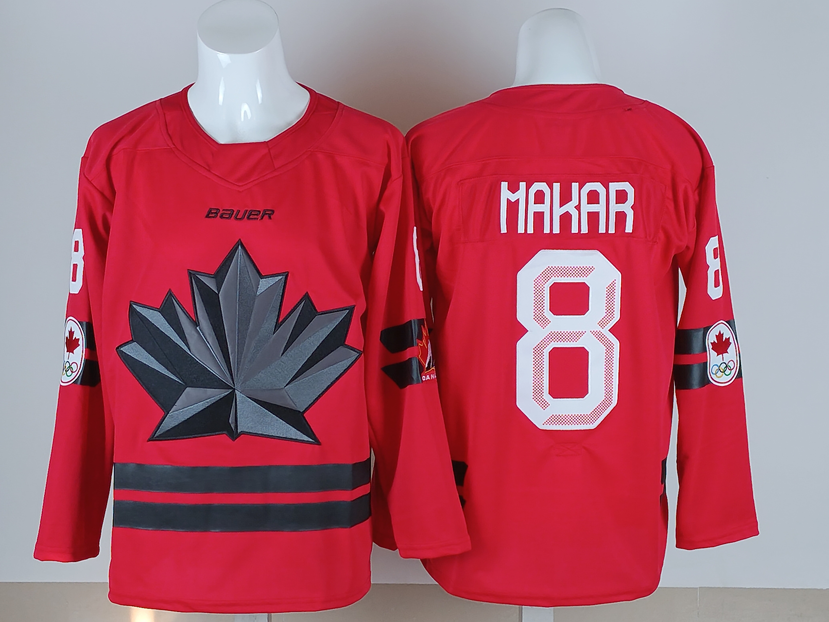 Men's Canada Hockey Cale Makar #8 Red 2026 Winter Olympics Jersey