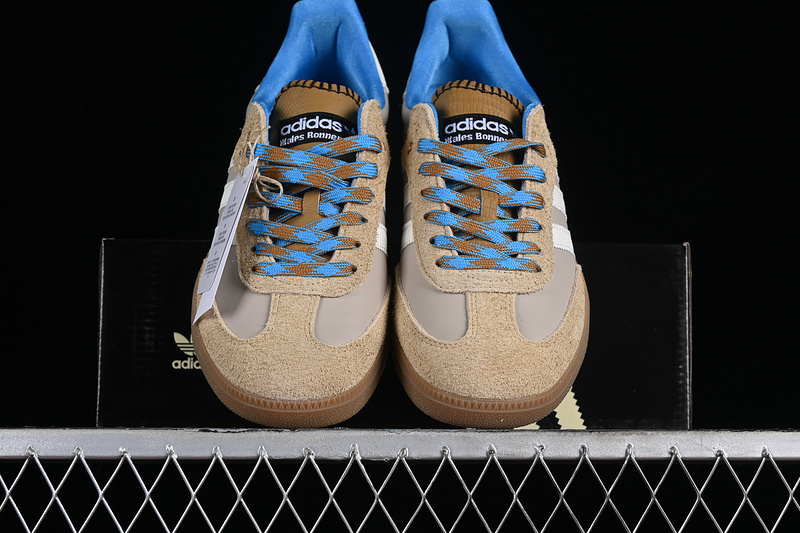 Adidas Samba White/Blue/Grey/Brown HQ6076