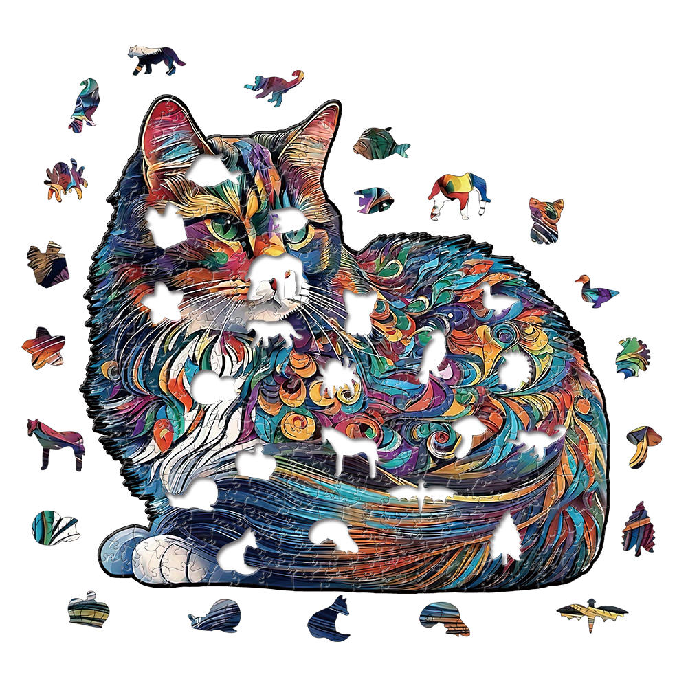 Animal Wooden Puzzle-Lovely Cat