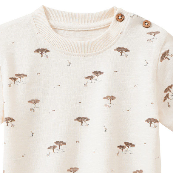 Topomini Pure Collection Baby T-Shirt mit Safari-Muster