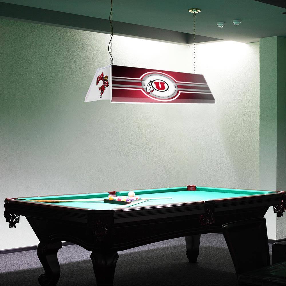 Utah Utes 46x22 Edge Glow Pool Table Light-Red