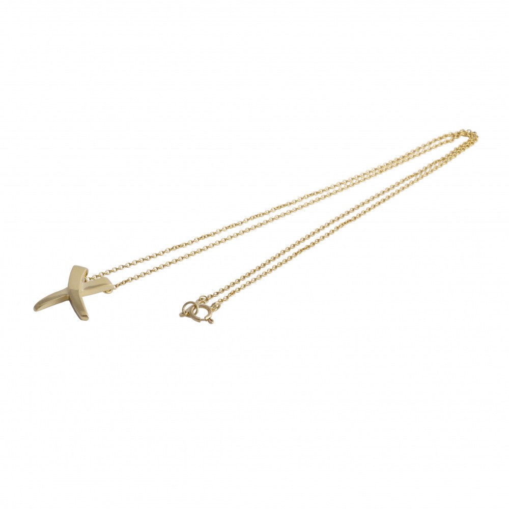 Tiffany & Co. Paloma Picasso Kiss Necklace 18K Yellow Gold