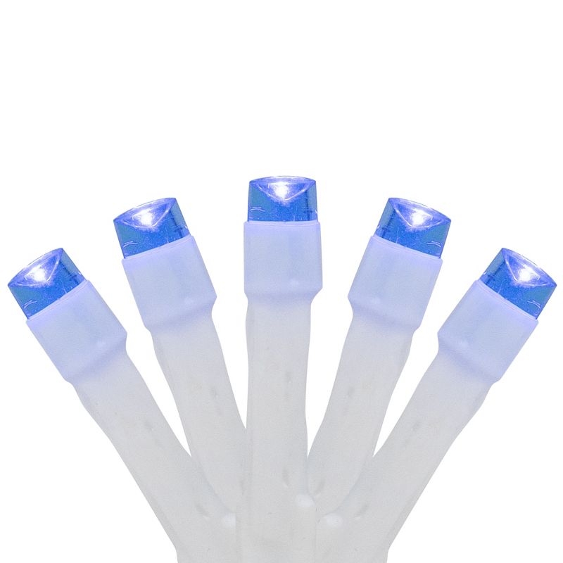 Northlight LED Wide Angle Christmas Lights - Blue - 10' White Wire - 20ct