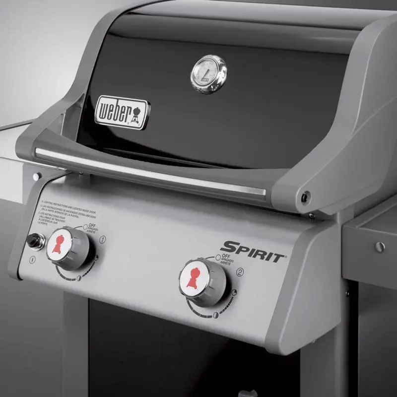 Weber Spirit E-210 Propane Grill – 2-Burner, Black Finish, Gas-Powered Cooking