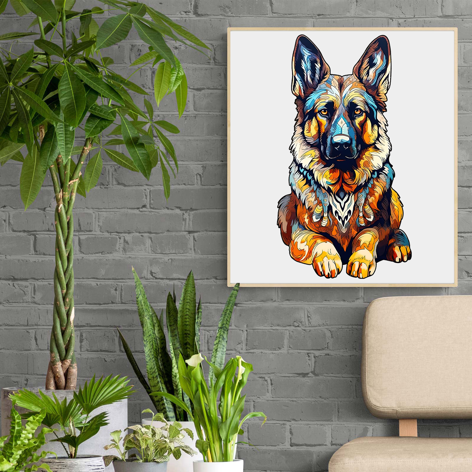 Animal Wooden Puzzle-Lovely dog