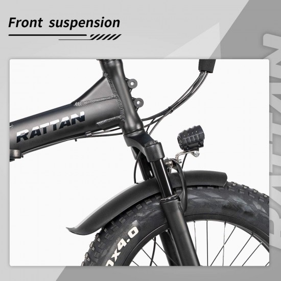 20Inch Folding Electric Bike I-PAS 7 Speed 48V 13AH Removable Lithium Battery 4.0/3.0 All-Terrain Fat Tire 4.3″ LCD Display Beach Commute Bicycle Couple Models E-Bike