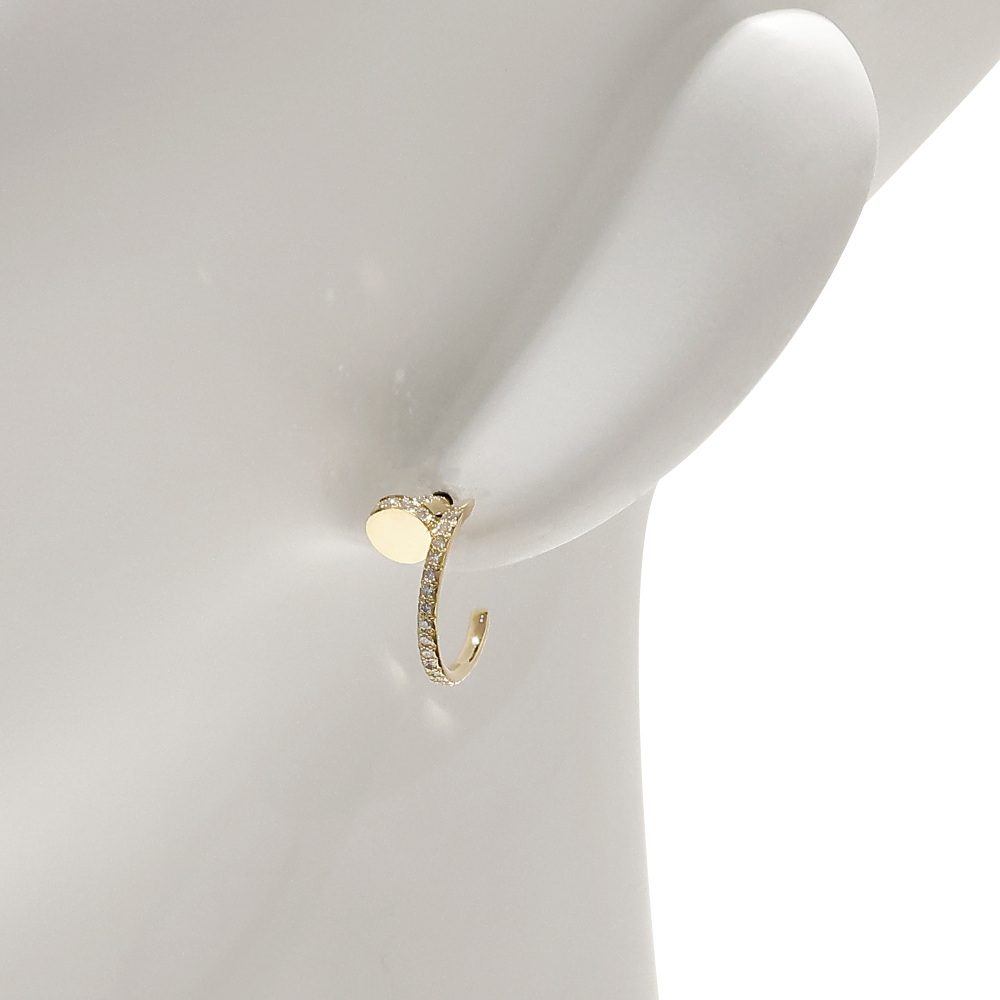 Cartier Juste un Clou Earrings 18K Yellow Gold Diamond B8301430