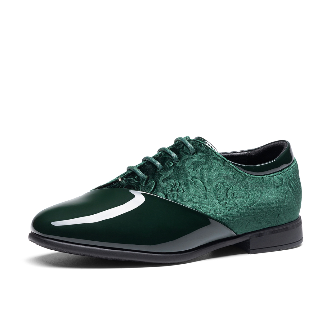 Boys Dress Shoes Formal Patent Velvet Tuxedo Oxford Shoes