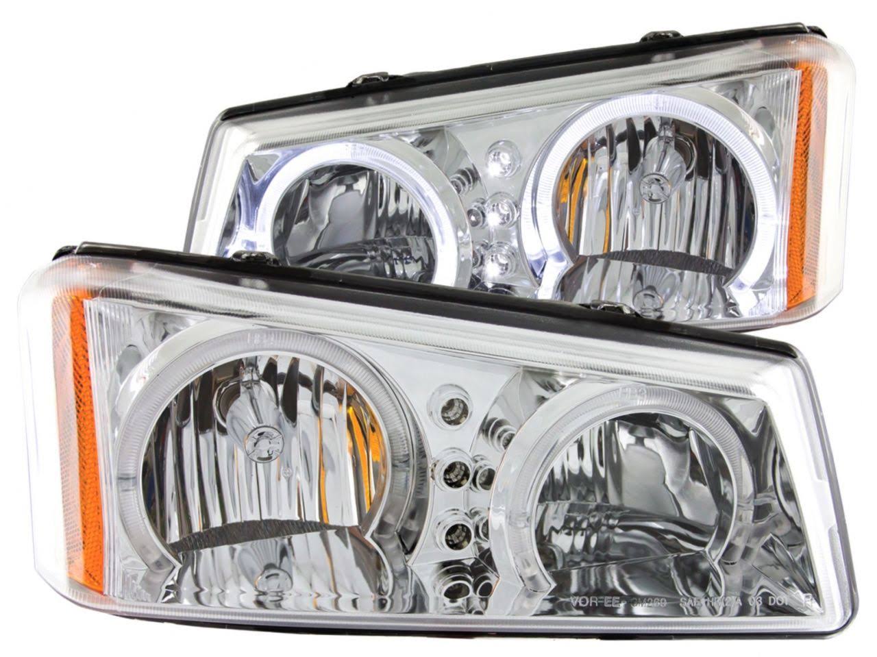 Anzo Chrome Crystal Halo Headlights 111211