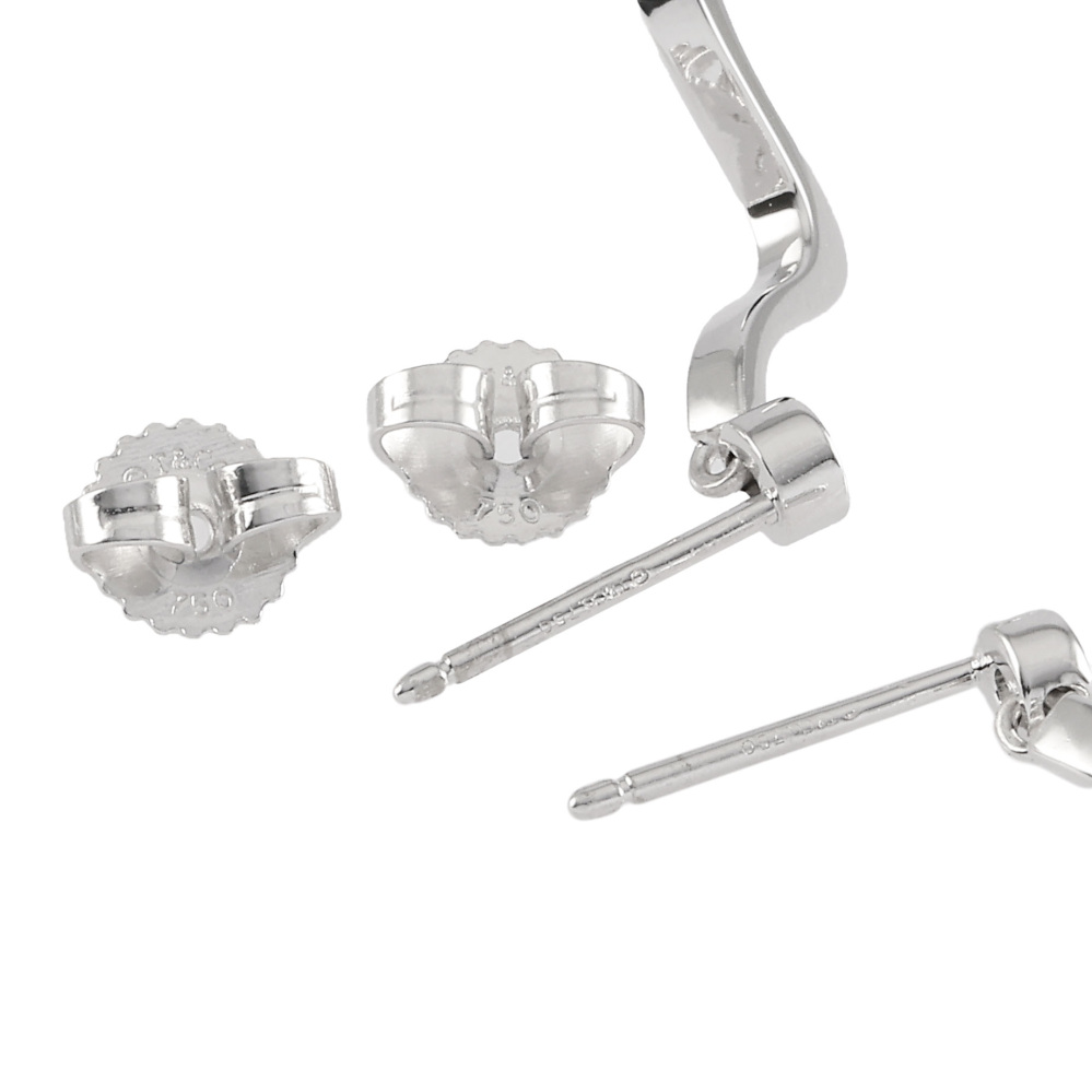 Tiffany & Co. Tiffany K18WG White Gold Earrings Diamond