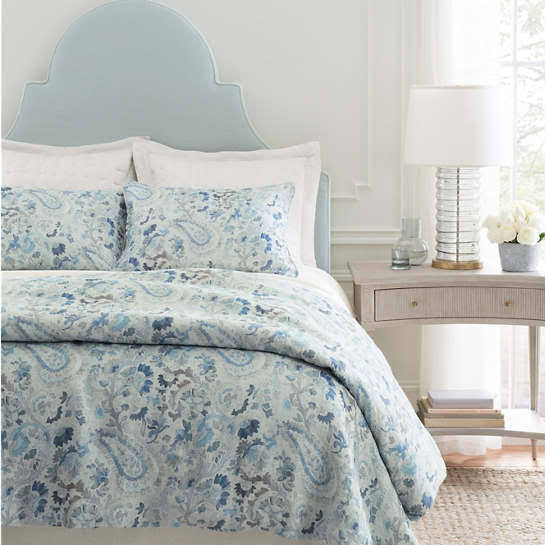 Pine Cone Hill - Ines Linen Blue Duvet Cover - King