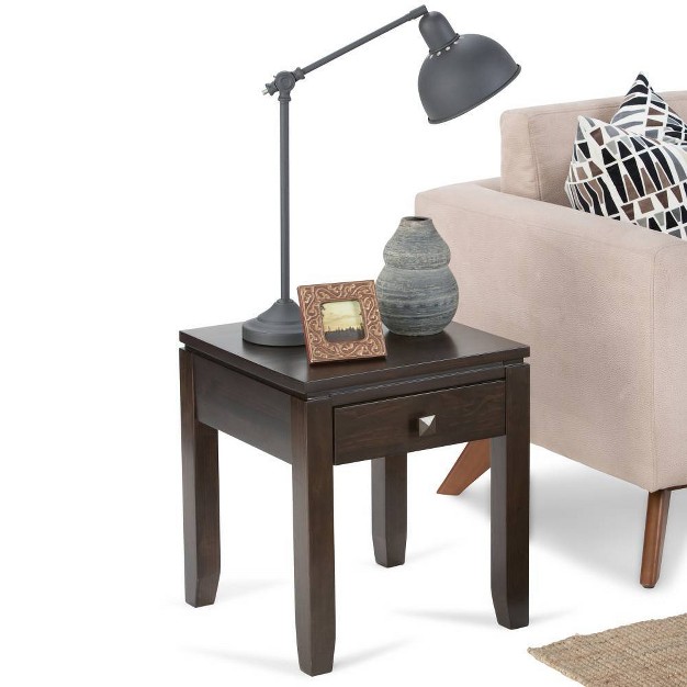 Essex End Table Mahogany Brown Wyndenhall