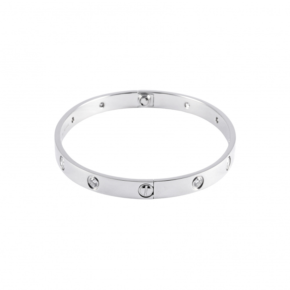 Cartier Love 10PD Bracelet 18K White Gold Diamond B6070400