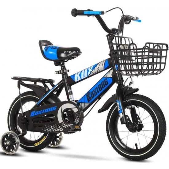 Kids Bike BMX Bike for Kids Boys Girls Bicycle Children’s Bicycles Pedal Bicycle for Boys and Girls High-Carbon Steel with Stabilisers and Basket