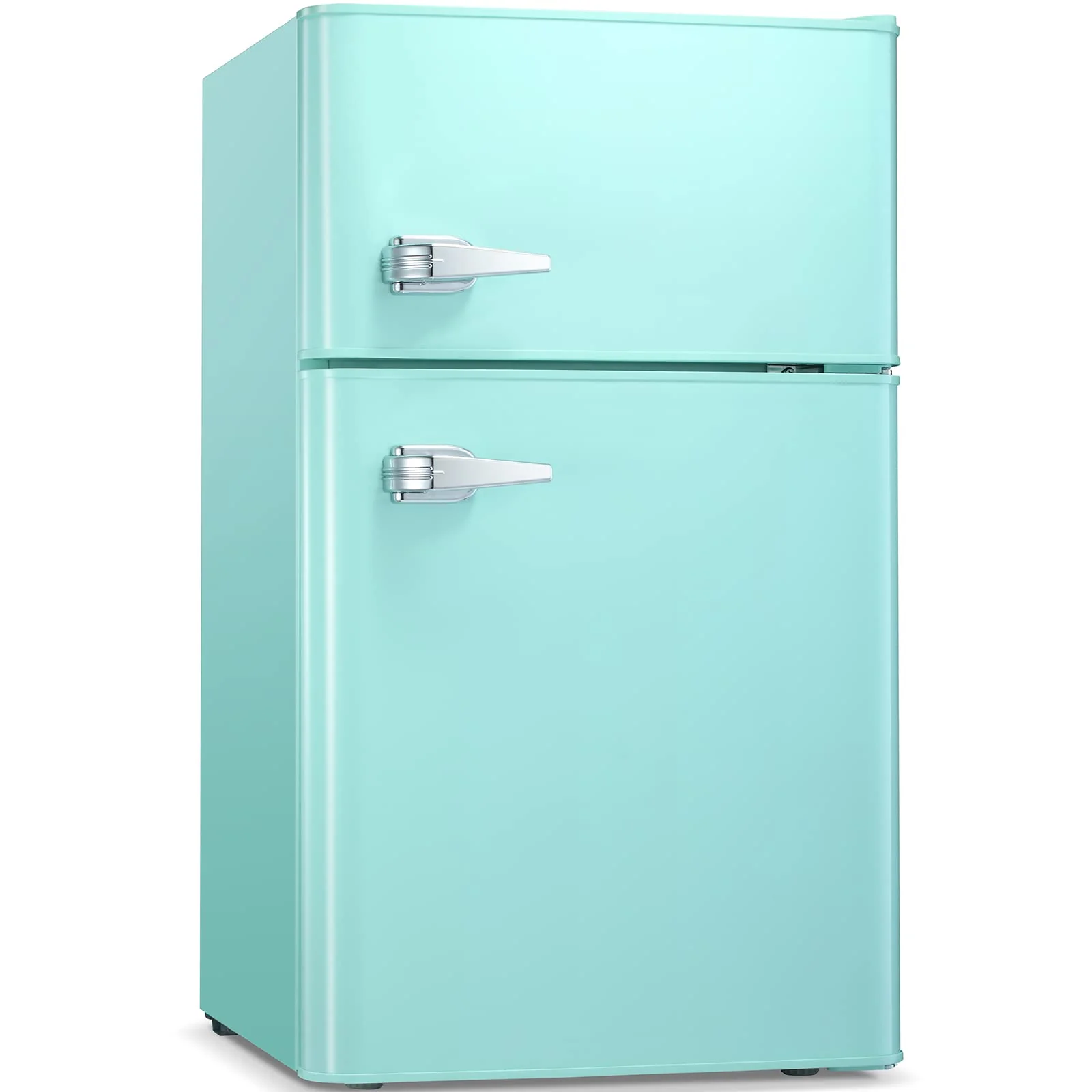 Kismile  Mini Fridge 3.1Cu.Ft Compact Refrigerator 2-Doors Freezer