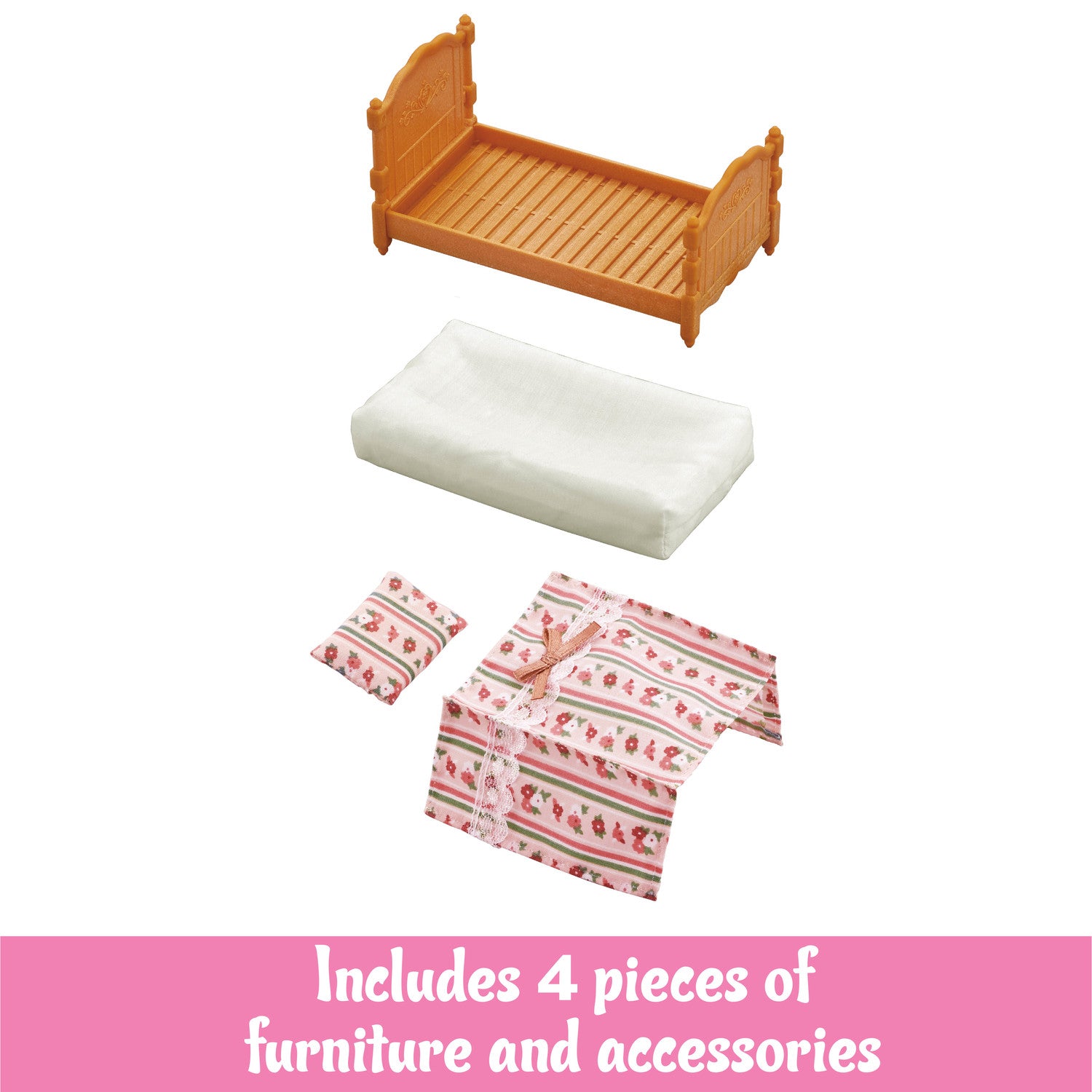 Calico Critters Bed & Comforter Set, Dollhouse Furniture and Accessories