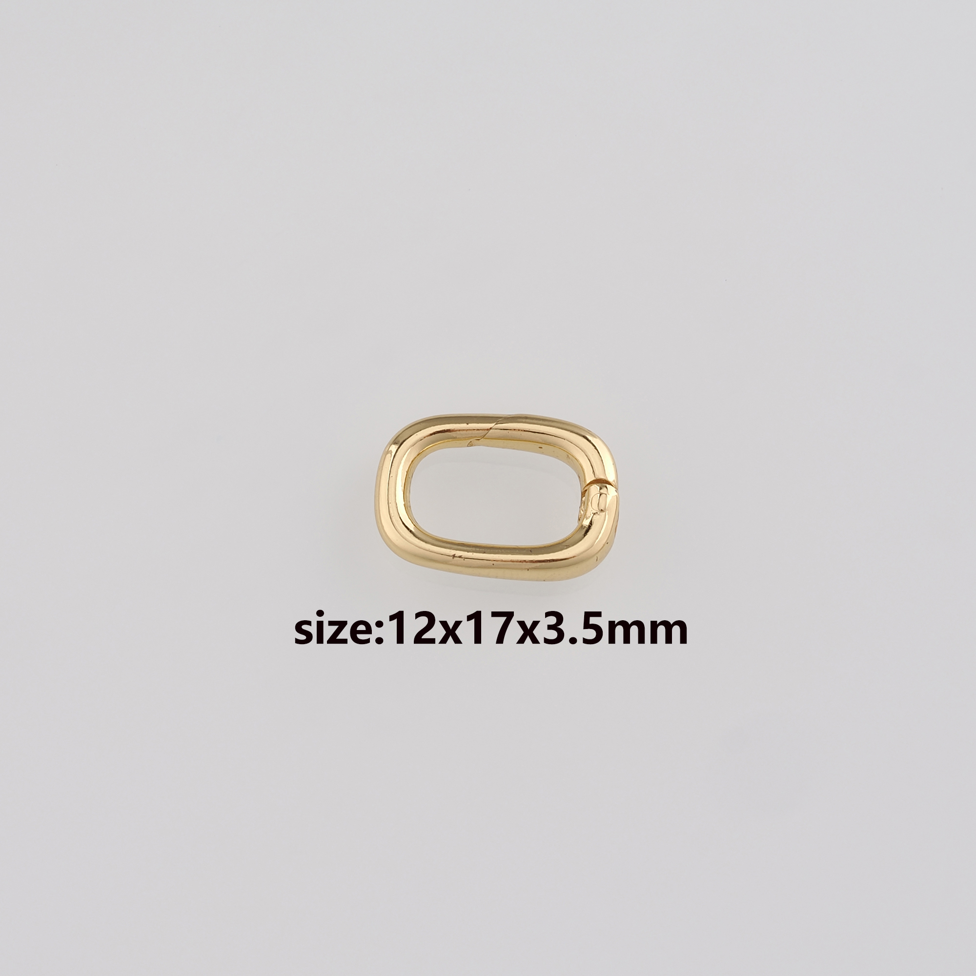 18K Gold Filled Oval Spring Clasp,Push Gate Buckle Bracelet Necklace for DIY Jewelry Finding Necklace Bracelet