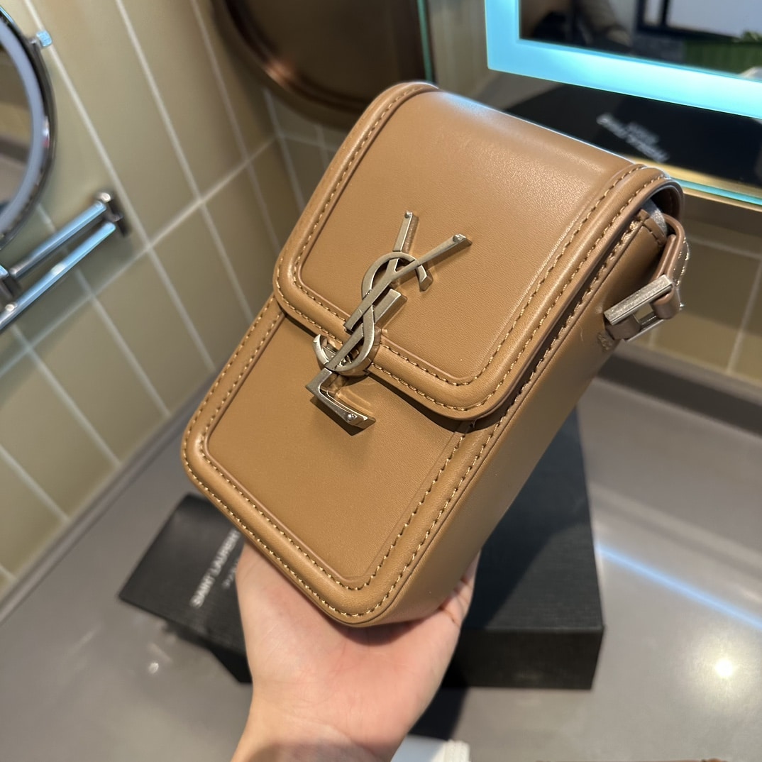 Saint Laurent Solferino Mini Bag In Smooth Leather Fox 11Cm