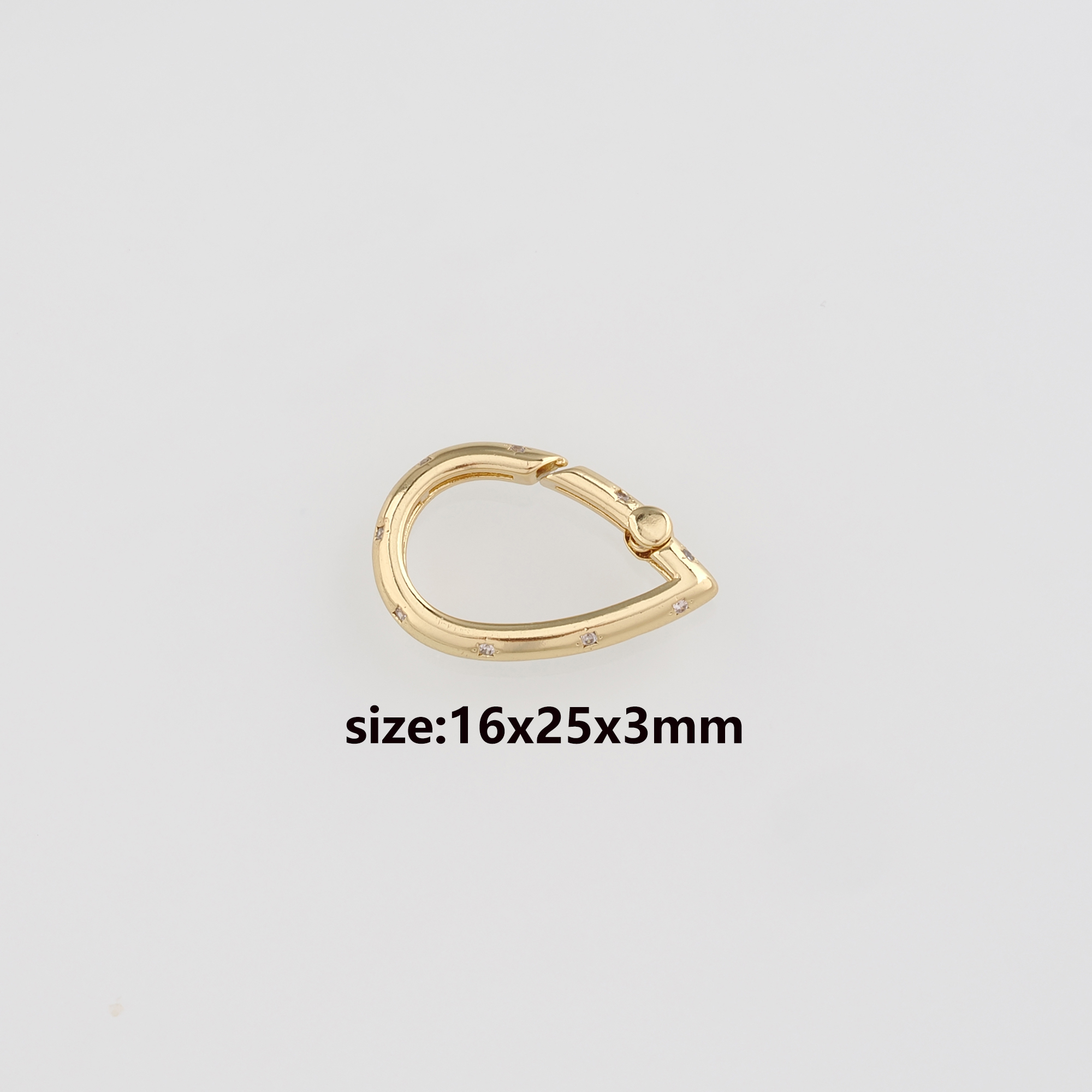 18K Gold Filled Teardrop Clasp,Push Snap Clasp,Spring Buckle Bracelet Necklace for DIY Jewelry Finding Necklace Bracelet