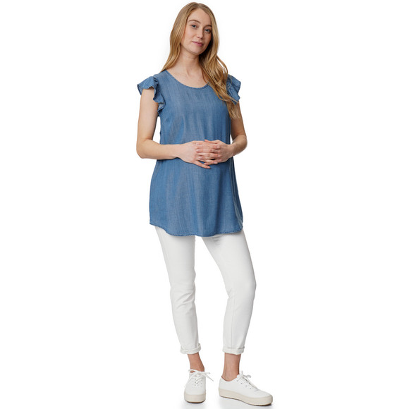 Gina Mama Damen Umstands-Bluse mit Flügelärmeln