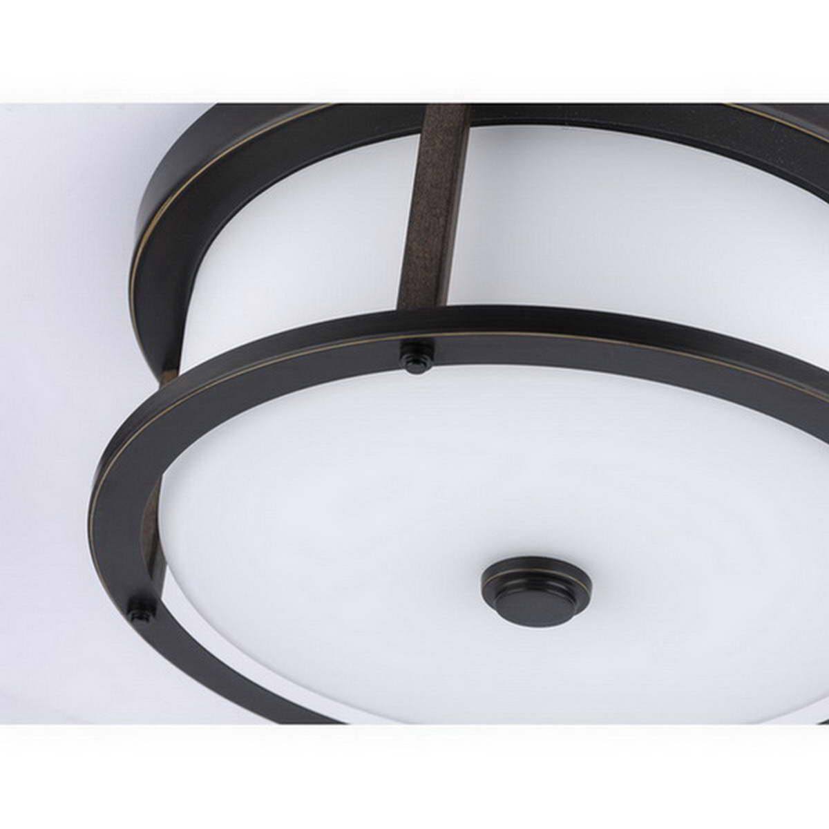 Progress Lighting P350144-020 Mast 13 in. 2-Light Antique Bronze Flush Mount