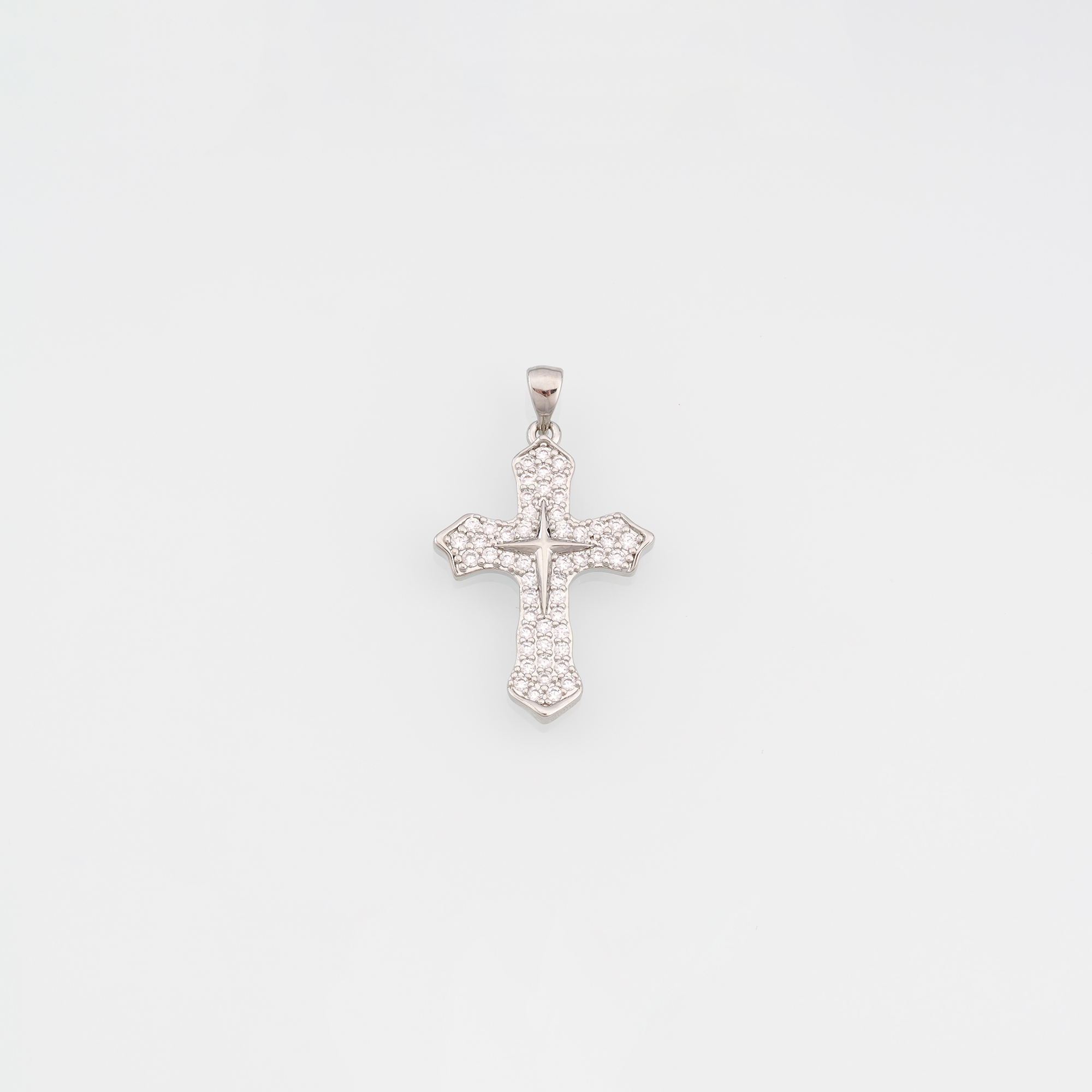 18K Gold Filled Cross Pendant,CZ Micro Pave Cross Charm Earrings Necklace for DIY Jewelry Making Supply
