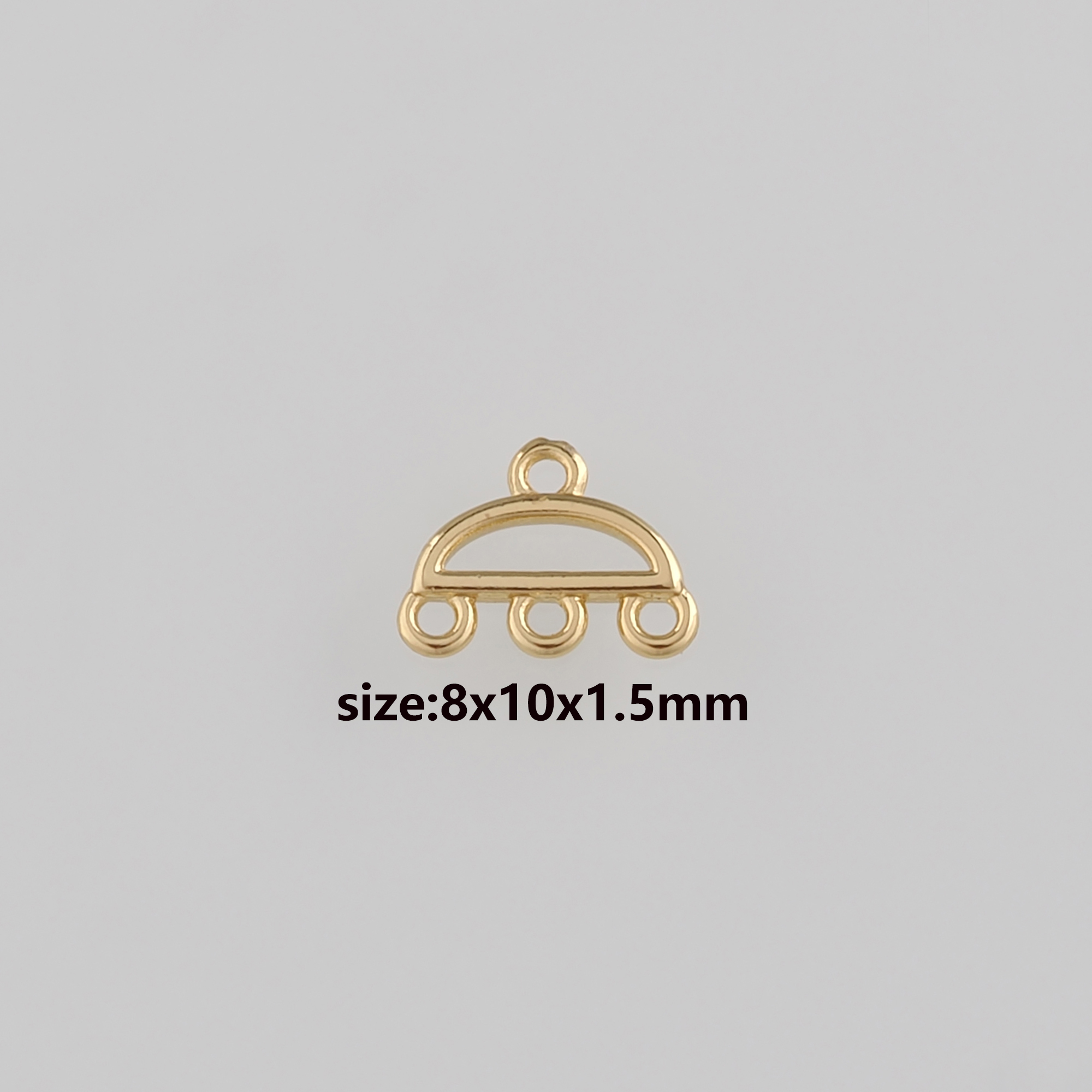18K Gold Filled Geometric Pendant,Geometric Charm Earrings Necklace for DIY Jewelry Making Supply