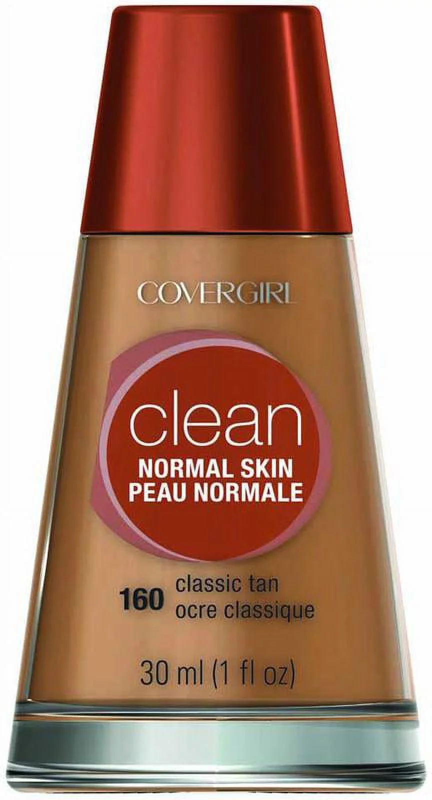 COVERGIRL Clean Liquid Foundation, 160 Classic Tan, 1 oz (Pack of 8)