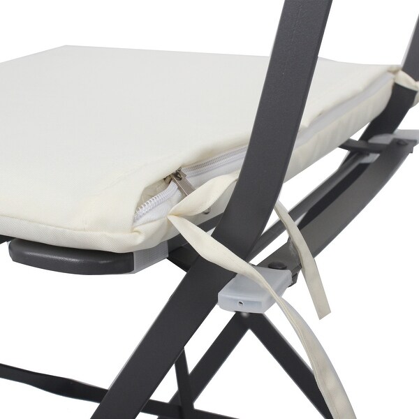 3 Pieces Patio Bistro Balcony Metail Chair Table