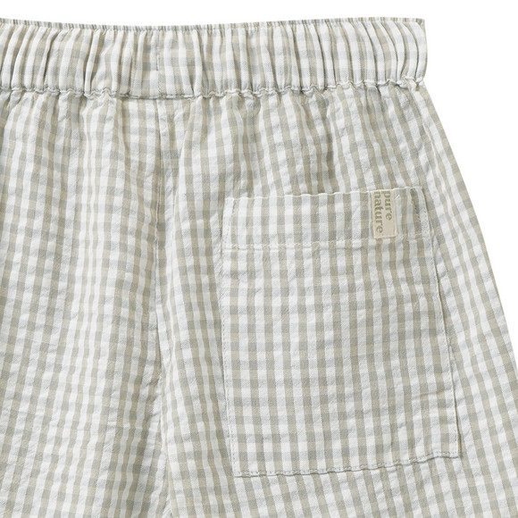 Topomini Pure Collection Baby Seersucker-Shorts kariert