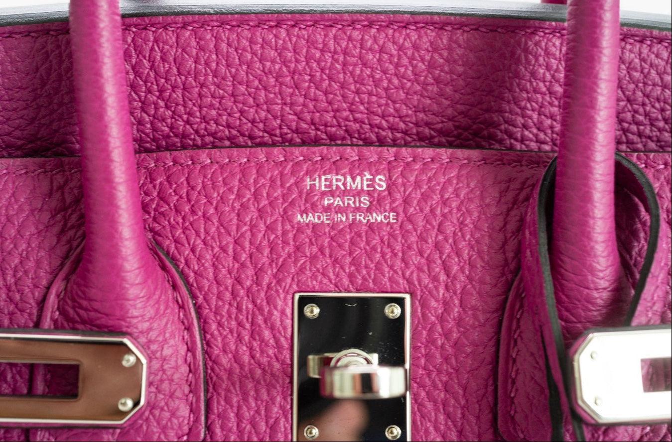 Hermès Birkin 25 Rose Pourpre Togo Palladium Hardware