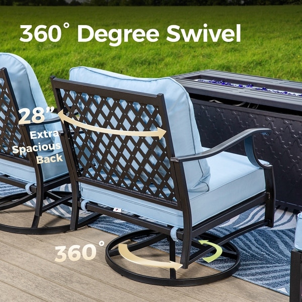 MAISON ARTS 6/7Piece Patio Conversation Sets,Sofa Set with 2/4 x Single Chairs,1 x 3seater Sofa and Coffee Table/Ottomans