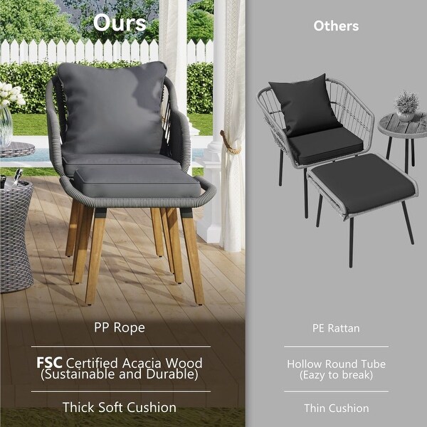 5 Pieces Patio Furniture Chair Sets,Patio Conversation Set
